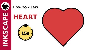 Inkscape Tutorial: How to draw a Heart in 15s with Shape Builder Tool
