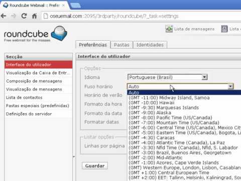 RoundCube Webmail - Configurando para uso no Brasil