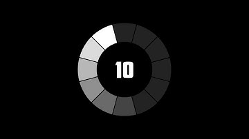 10 Sec Countdown | Black and White Modern Countdown Timer Animated Video