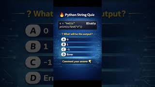 Python Quiz Day #PythonQuiz #PythonStrings #CodingInterview #LearnPython #Snakifyx #PythonShorts
