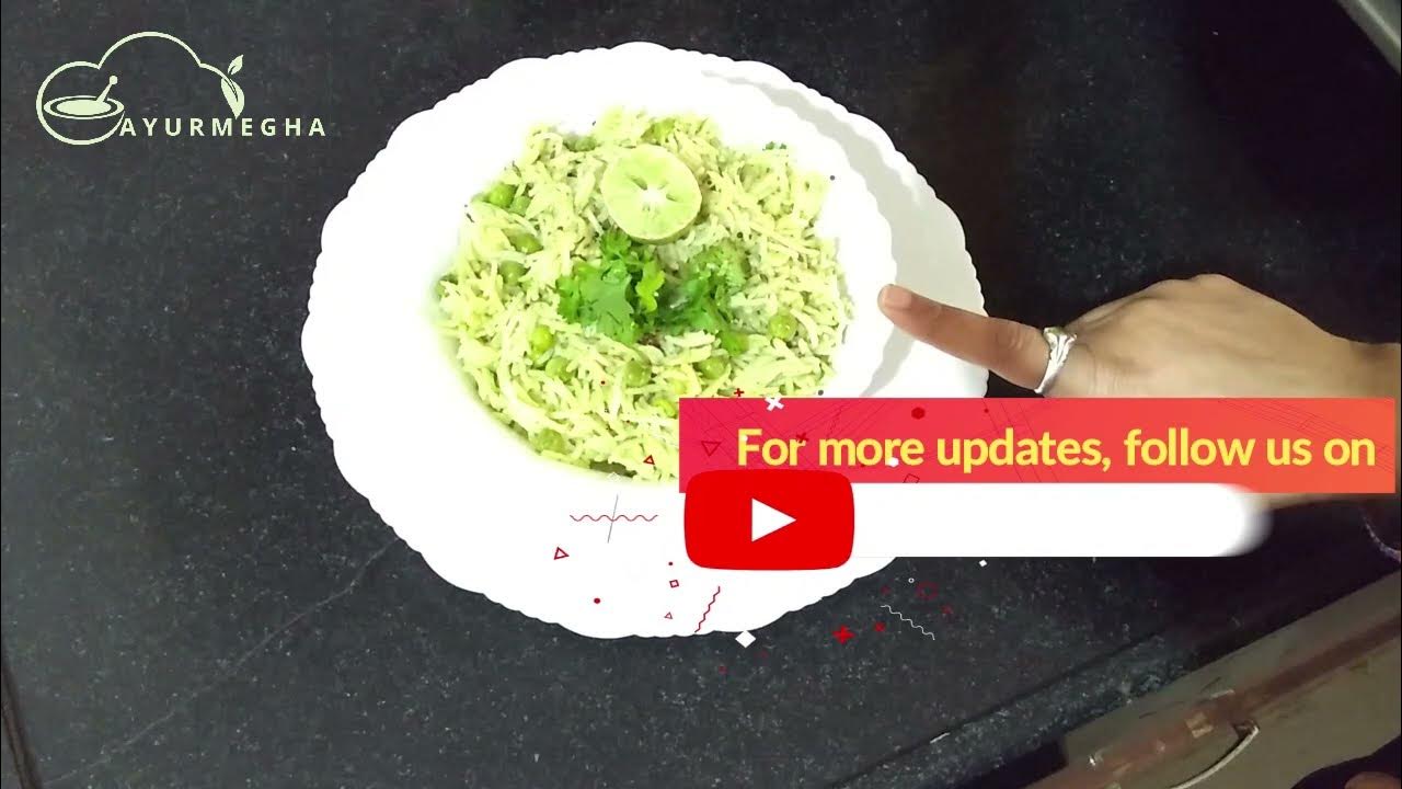 Green Peas Fried Rice Balances Vata & Kapha Ayurveda Diet YouTube