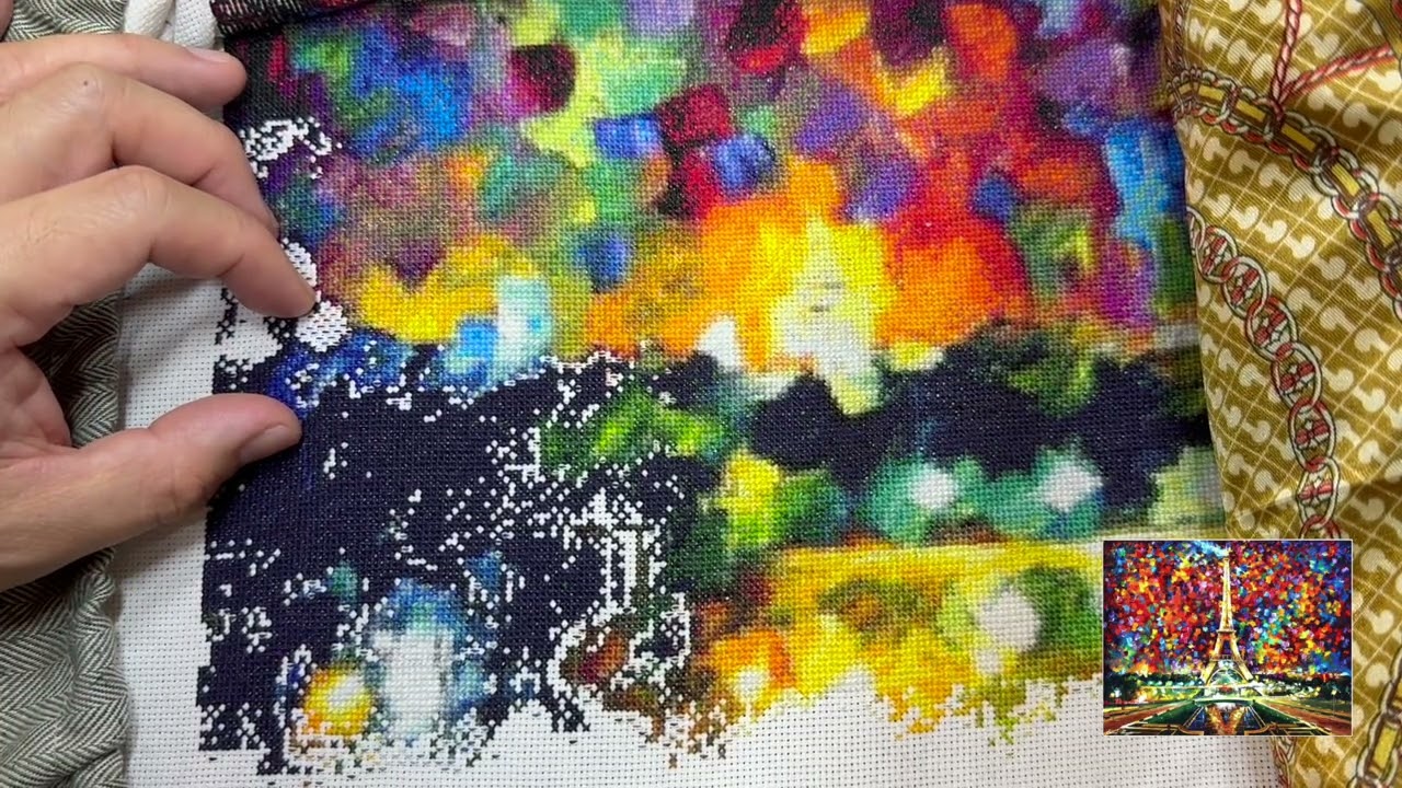 Flosstube Cross stitch 50: Stitch with me - Paris of my dreams Max Colour