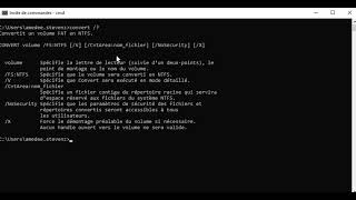 Commande CMD   Lettre C CONVERT