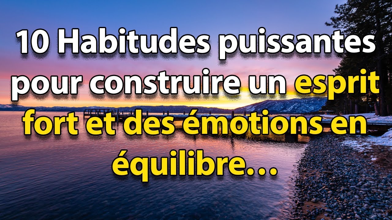 10 HABITUDES PUISSANTES pour CONSTRUIRE un Esprit Fort et des Émotions ...