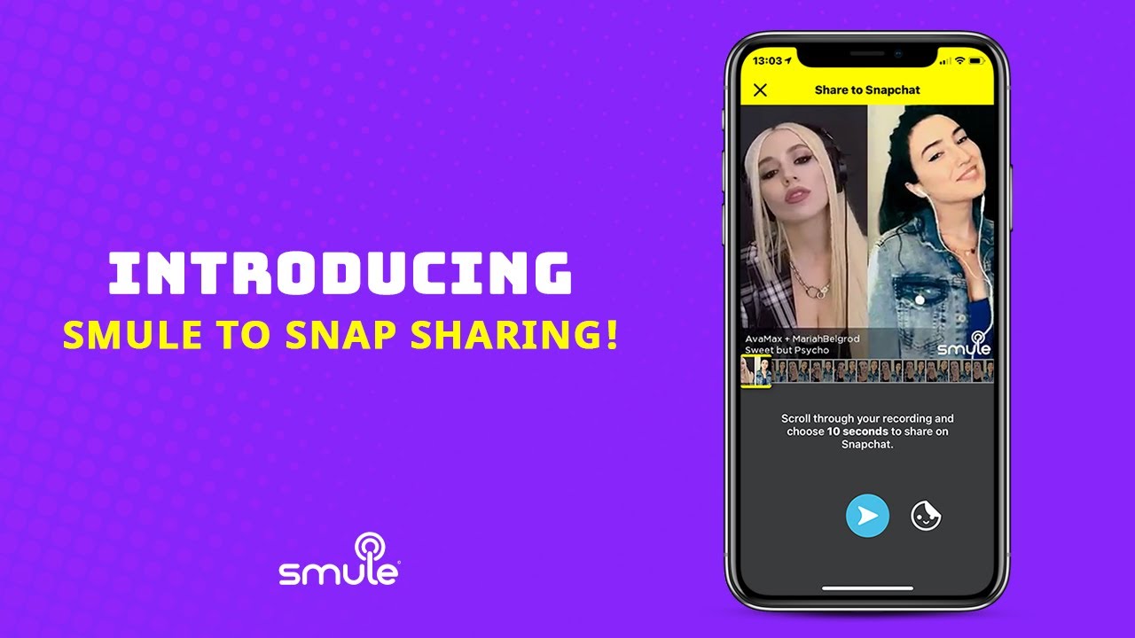 New Feature: Introducing Smule to Snap Sharing!