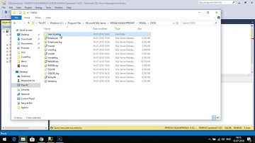 How to attach and Detach an SQL Server Database in SQL Server Management Studio