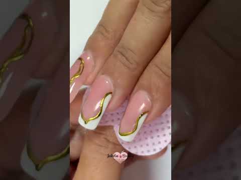 💕Diseño En Uñas Con Efecto Espejo Y Francés Comercial💅😍