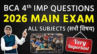 BCA 4th Sem IMP Questions 2026 💯 | Java, Python, Cyber Security | MCU Bhopal