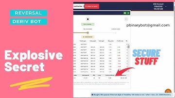 Astonishing Deriv.com Bot - Reversal Binary Bot | Explosive Secret Deriv Bot Download