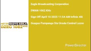 DZEC 1062 Radyo Agila Sign off April 10 2025