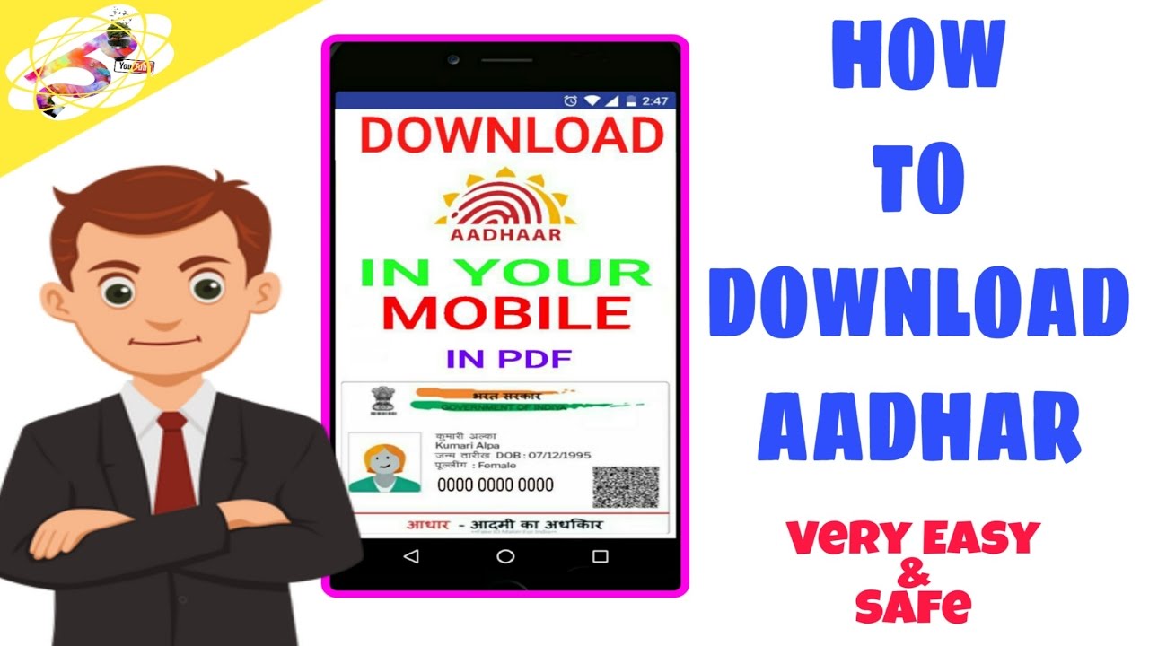 How to download AADHAR || In MOBILE and in PDF || Easy and safe way ...