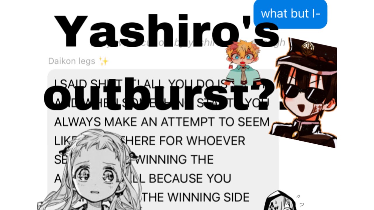 Yashiro’s Outburst?! || Tbhk x Y/N texting story|| Yashiro angst ||