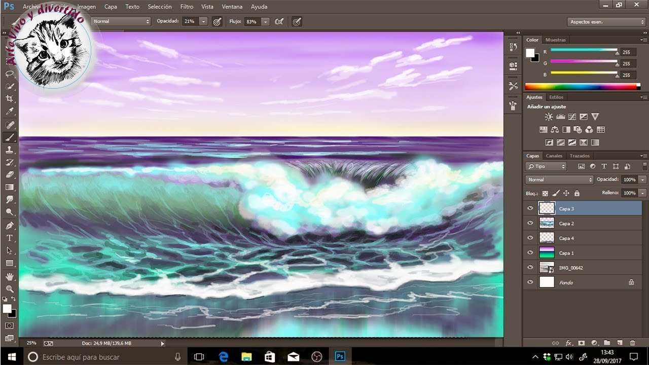 Curso De Dibujo Digital 3 Como Dibujar Olas De Mar Marina Con 