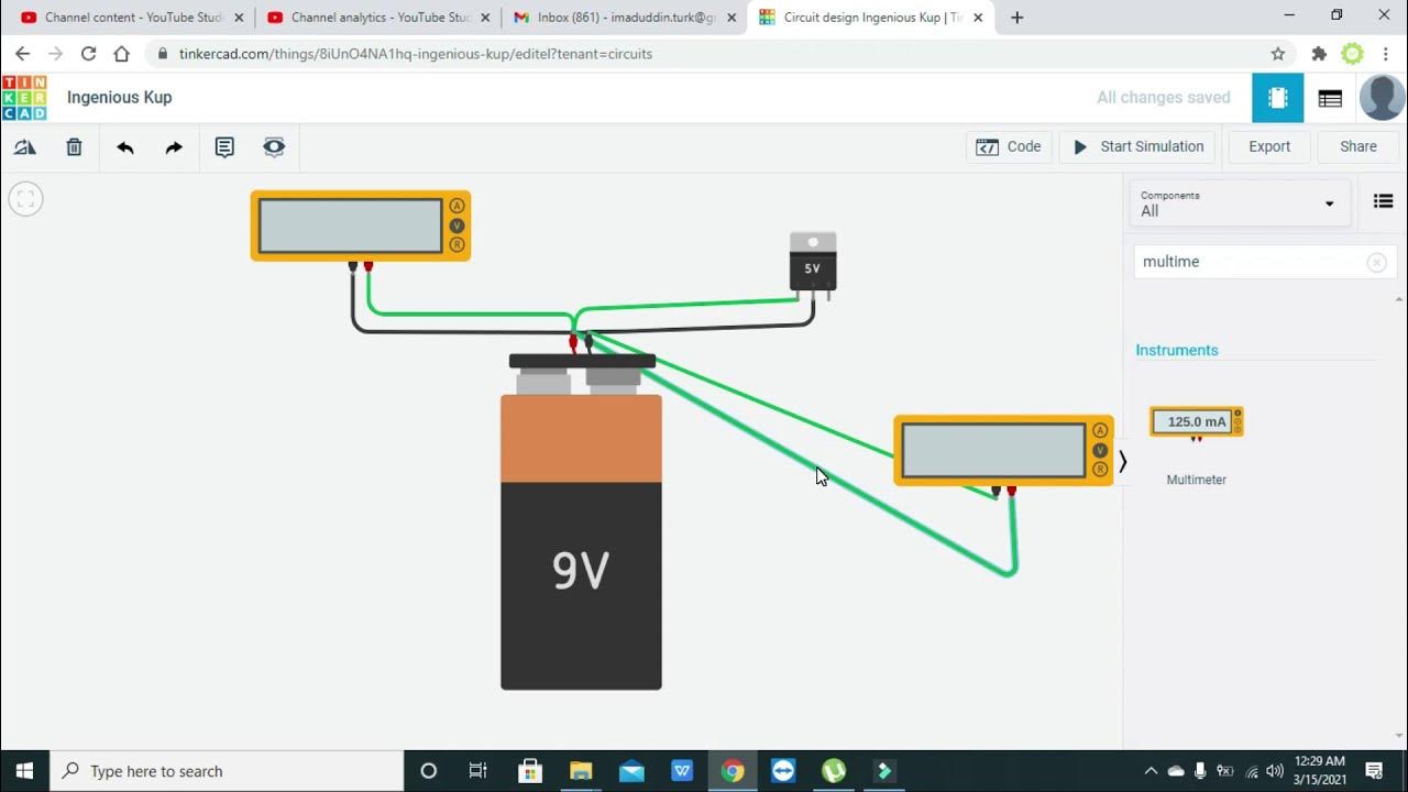 how to make a 5V power supply in tinkercad 5 volts power supply in