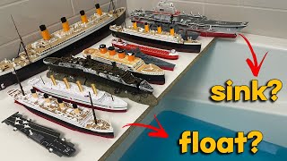 All Ships tested in the Water [ Titanic, Britannic, Carpathia ] Which Ship will sink or Float?