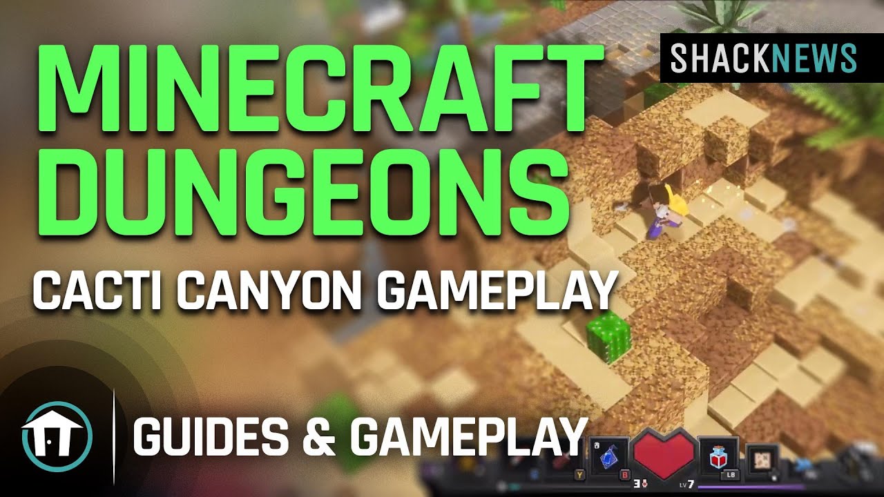 Minecraft Dungeons Gameplay Cacti Canyon - YouTube