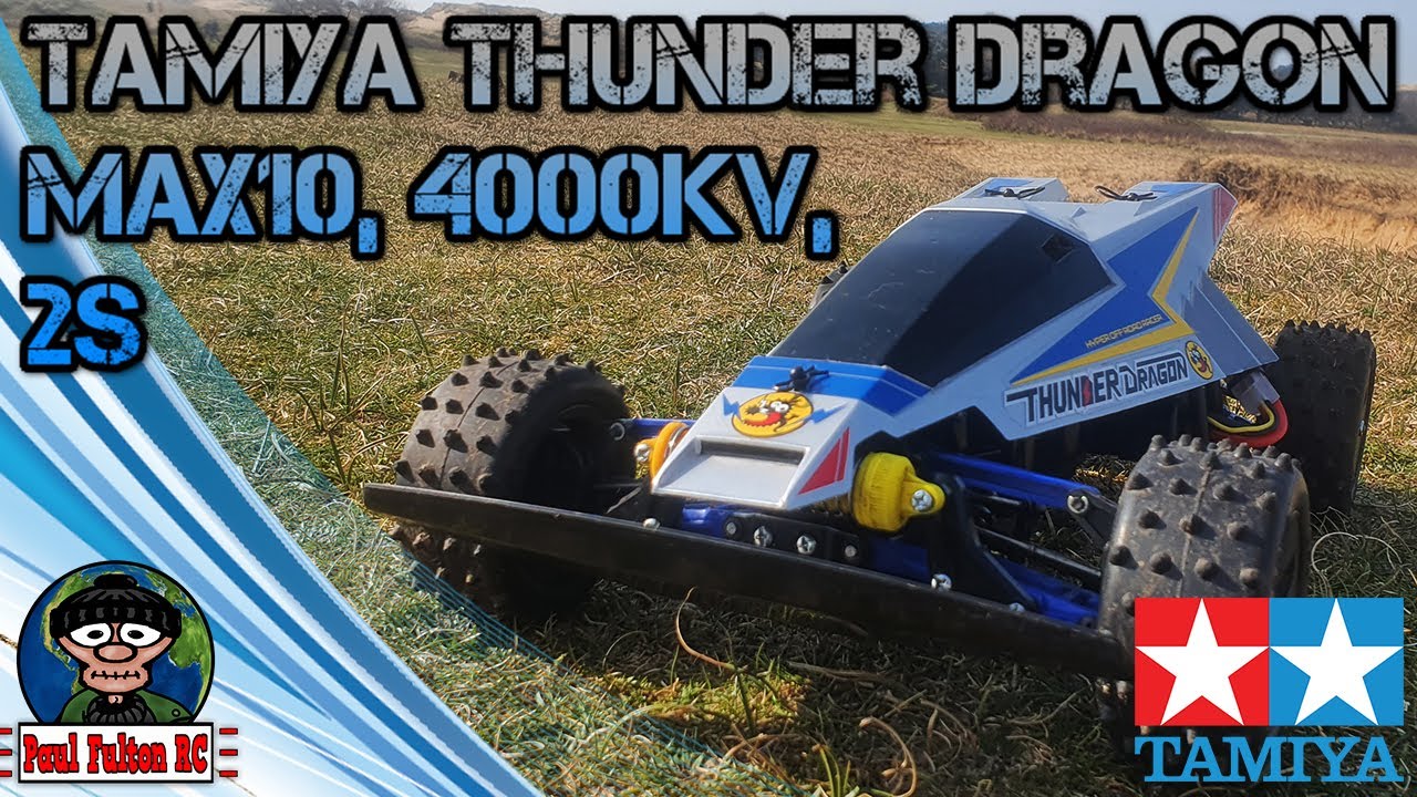 Blasting the Tamiya Thunder Dragon at the beach on 2s. - YouTube