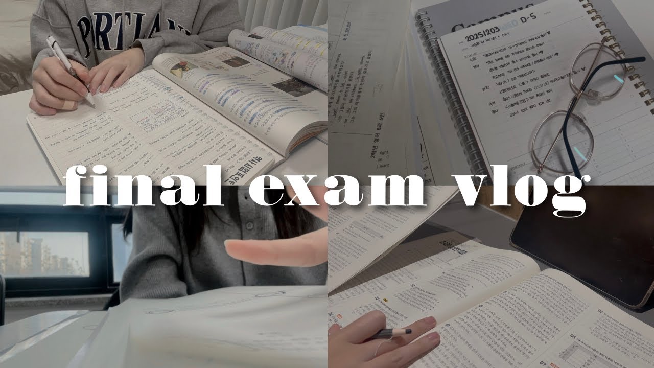 VLOG 중2의 마지막 기말고사 스터디 브이로그 ㅣ 공부자극 브이로그 ㅣ 학생감성 브이로그