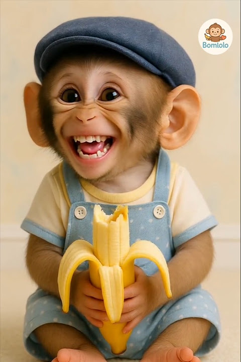 Funny Monkey Eating Banana Like a Human 😂 | Cute Animal Shorts