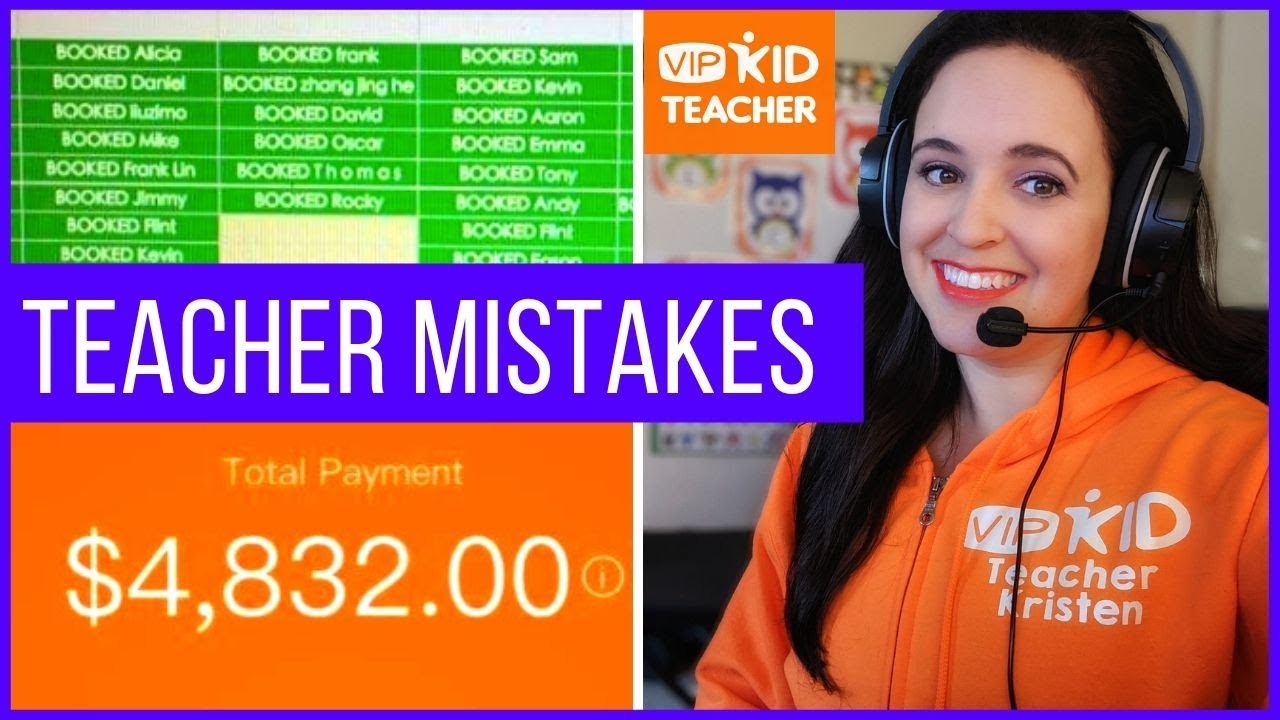 🍎 VIPKID TOP TEACHER MISTAKES (for new teachers) → Get Bookings ...