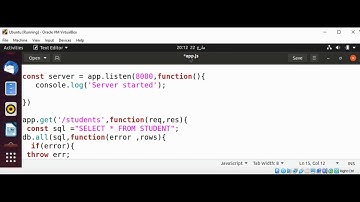 Print students table in JSON format with NodeJS app