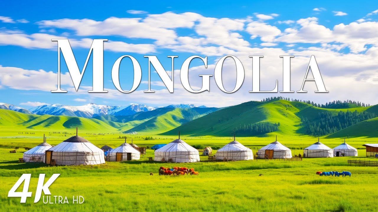 Flying Over Mongolia 4k Video Uhd Peaceful Piano Music With