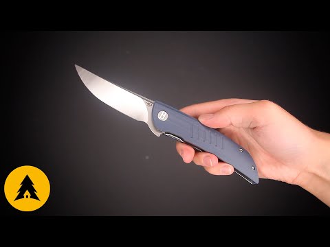 Складной нож Bestech Swift сталь D2, рукоять Blue, Gray Canvas Micarta