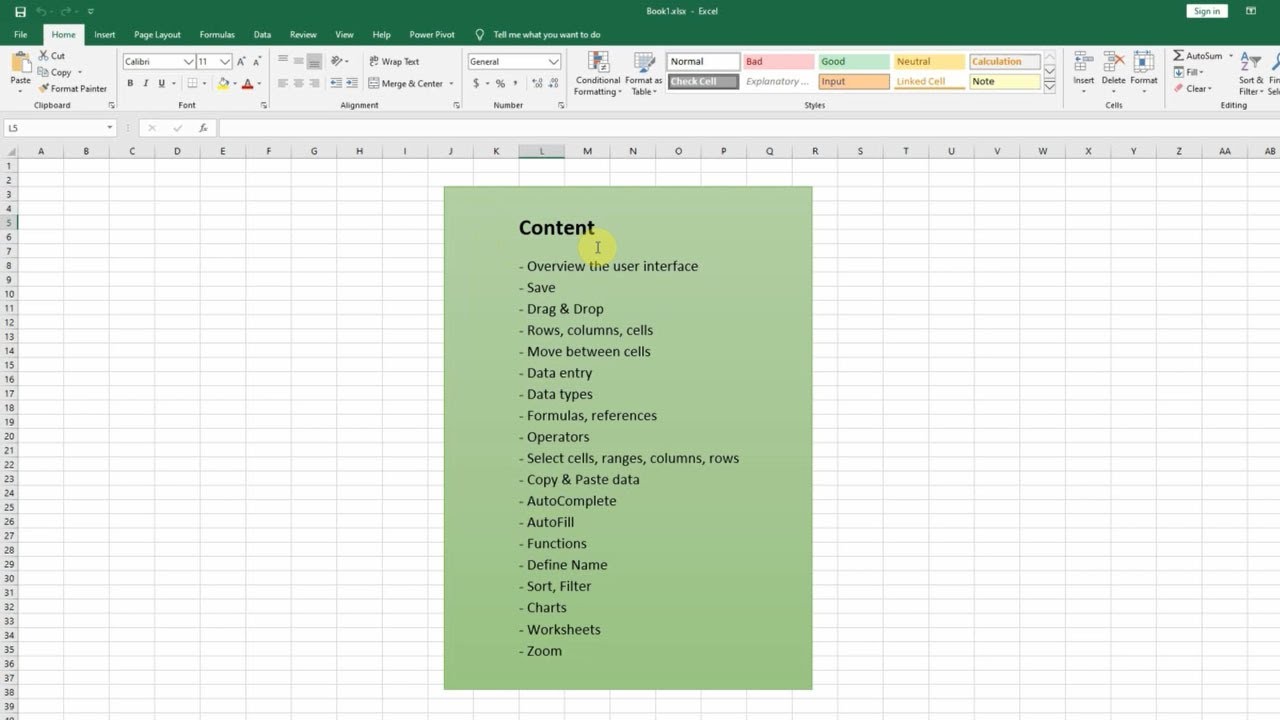 1. Getting Started With Excel - YouTube