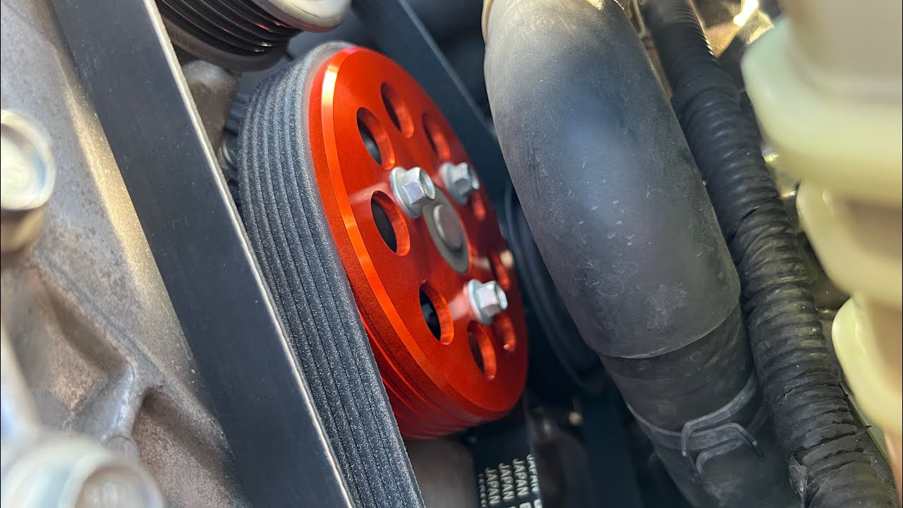 NCロードスターに大径ウォーターポンププーリー取り付けた