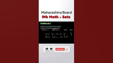 Class 9th Maths Chapter 1 Sets Explanation In Marathi