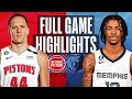Memphis Grizzlies Vs Detroit Pistons Full Game Highlights Dec 9 NBA Season 2022 23 