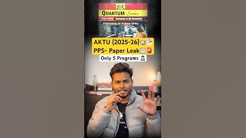 PPS One Shot Lecture 🔥 AKTU Most Important Questions + PYQ | Pass in 1 Day 🏆
