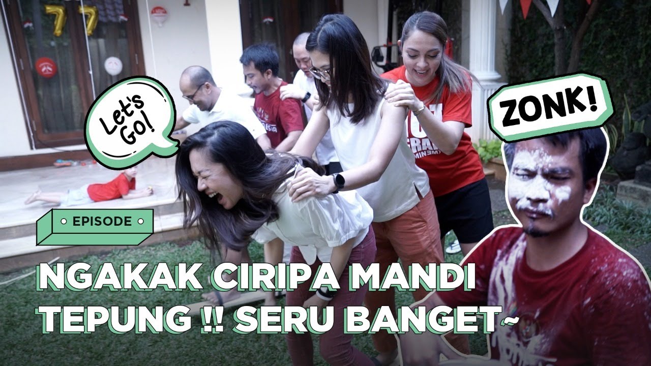 HEBOH BANGET LOMBANYA, CIRIPA SAMPAI MANDI TEPUNG + JOGET OJO DIBANDINGKE