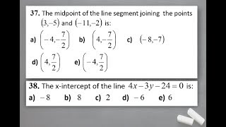 College Algebra Review for Test 3b questions 37 and 38