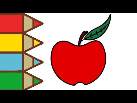 How to Draw Apple 🍎| Easy Apple drawing step by step | kid's activities ...