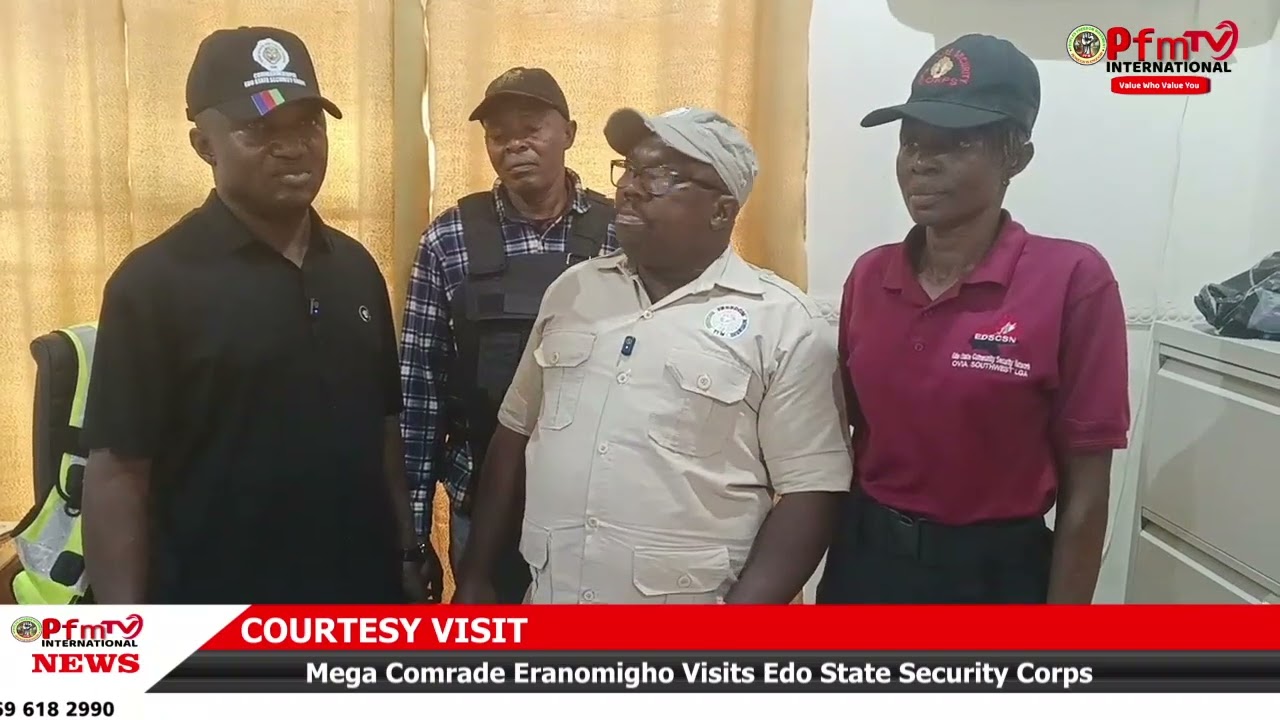 Mega Comrade Eranomigho visits Edo State Security Corps