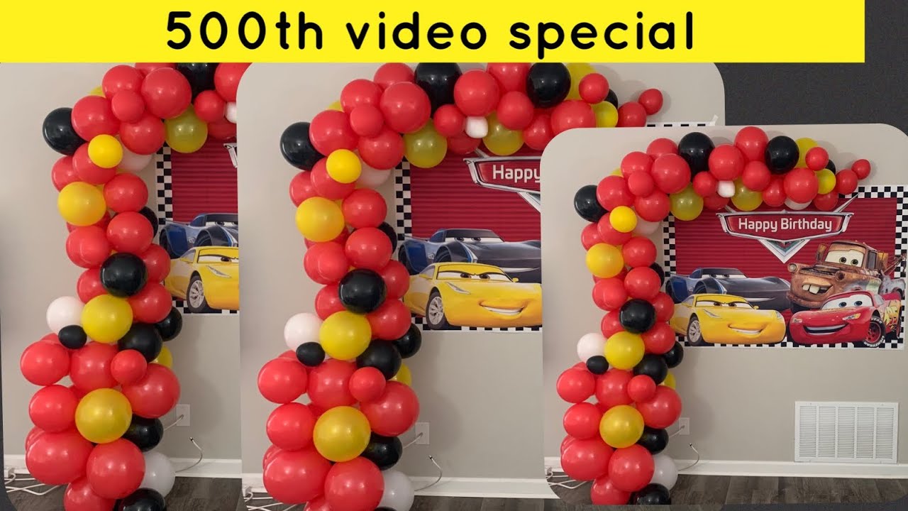 Lightening McQueen theme party Balloon Garland DIY Cars theme