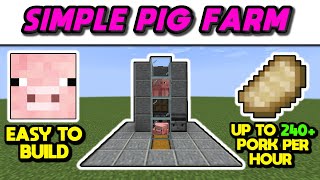 EASIEST 1.20 AUTOMATIC PIG FARM TUTORIAL in Minecraft (Java & Bedrock)