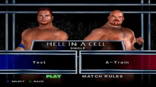 WWE SmackDown! Here Comes the Pain - Test VS A-Train (HELL IN A CELL)