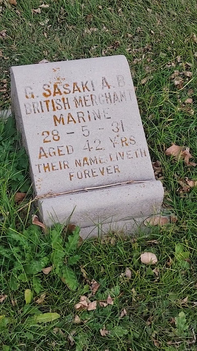 G. Sasaki A.B. British Merchant Matine 28-5-31 AGED 42 Yrs