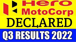 Hero Motocorp Q3 Results 2022  Hero Motocorp Results   Hero Moto Share News