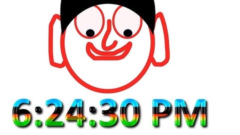 MatsClock 120098 Animated Cartoon Face Free PowerPoint Digital Clock PPT Timer