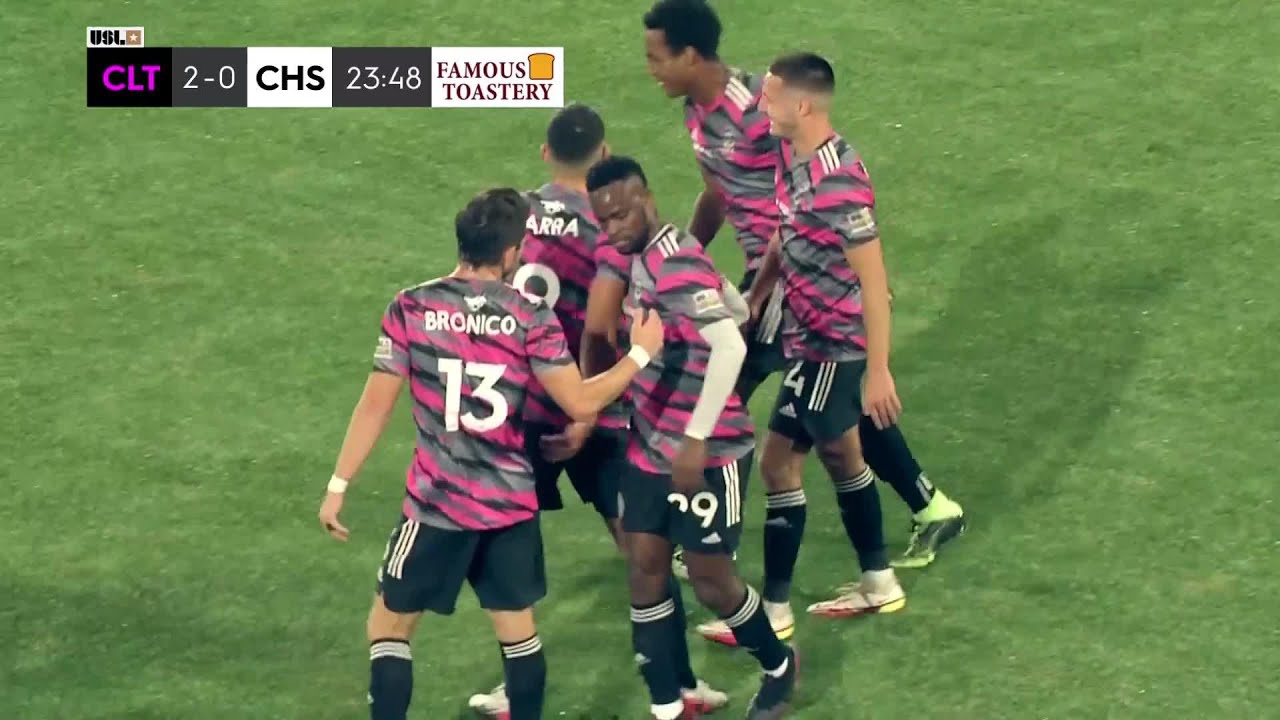 Dane Kelly with a Goal vs. Charleston Battery