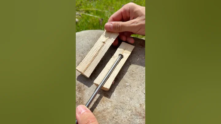 Bushcraft Trick: Survival Tool from a Nail & Stick 🔨 #camping #survival #bushcraft #outdoors
