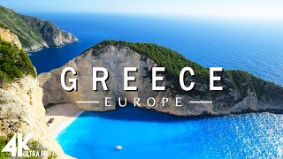 FLYING OVER GREECE  (4K UHD)  Relaxing Music Along With Beautiful Nature Videos  4K Video Ultra HD