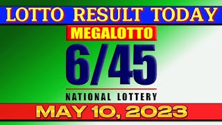 6/45 MEGA LOTTO RESULT TODAY MAY 10, 2023 #645megalotto #lottoresulttoday #livedraw