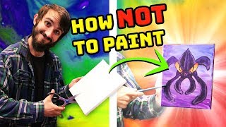 HOW NOT TO PAINT WITH KRAKEN KID! (Minecraft Real Life Challenge)