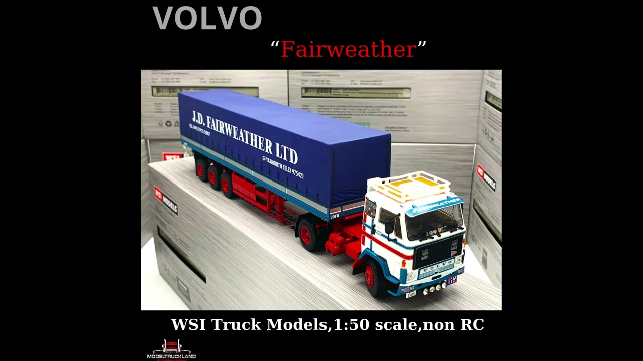 Volvo F89 4×2 curtainside trailer “Fairweather”,WSI Truck Models 