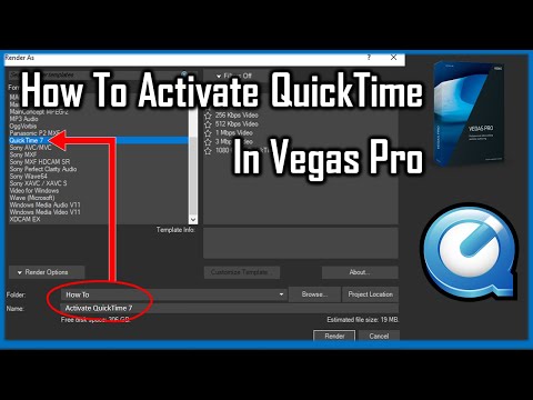 How to activate QuickTime 7 In Sony Vegas Pro 18
