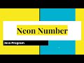 Neon number || interview program java